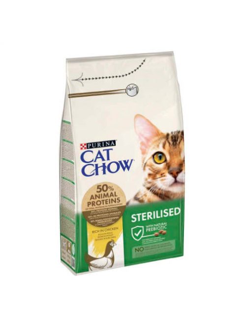 Purina Cat Chow Adult - Sterilized - Szárazeledel (csirke) felnőtt macskák részére (15kg)