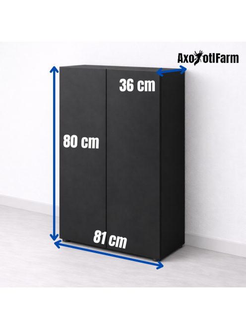 AquaEl OPTISET 125 Black - univerzális akvárium szekrény (fekete) 81x36x80cm