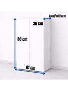 AquaEl OPTISET 125 White - univerzális akvárium szekrény (fehér) 81x36x80cm