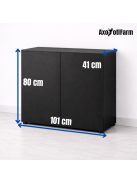 AquaEl OPTISET 200 Black - univerzális akvárium szekrény (fekete) 101x41x80 cm
