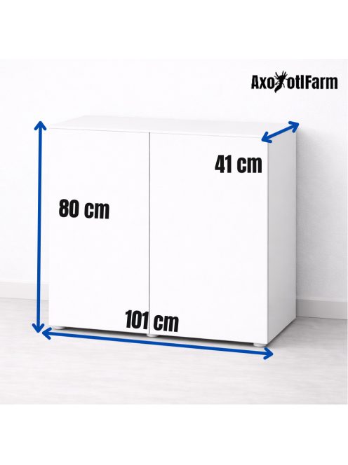 AquaEl OPTISET 200 White - univerzális akvárium szekrény (fehér) 101x41x80cm