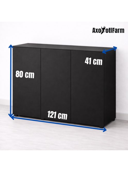 AquaEl OPTISET 240 Black - univerzális akvárium szekrény (fekete) 121x41x80cm