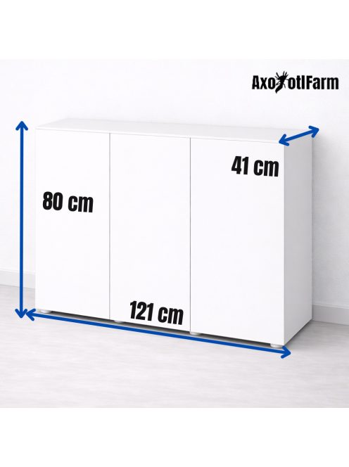 AquaEl OPTISET 240 White - univerzális akvárium szekrény (fehér) 121x41x80cm
