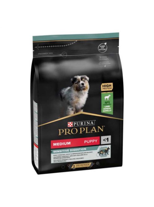 PRO PLAN Medium Puppy Sensitive Digestion - Szárazeledel (bárány) kölyökkutyák részére (12kg)