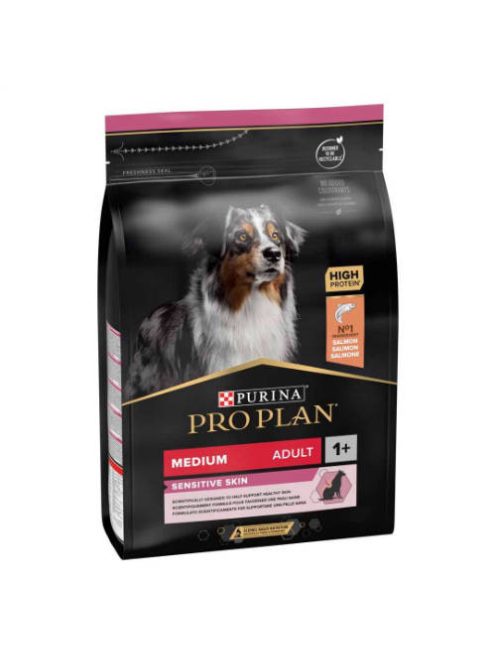 PRO PLAN Medium Adult Sensitive Skin - Szárazeledel (lazac) felnőtt kutyák részére (14kg)