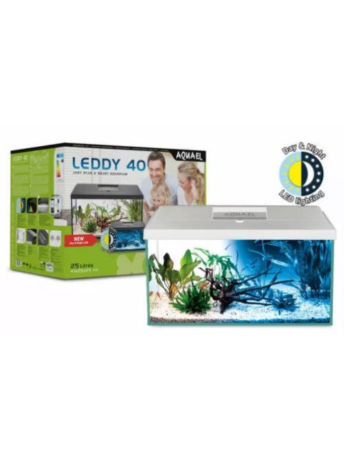 AquaEl Leddy Day & Night 40 white - akvárium szett (fehér) 25l/41x25x25cm