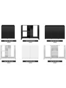 AquaEl OPTI Set 200 Black - akvárium szett (fekete) 101x41x56cm(200l)