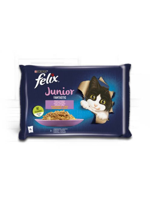 Felix Fantastic junior csirke/lazac aszpikban, 4x85g