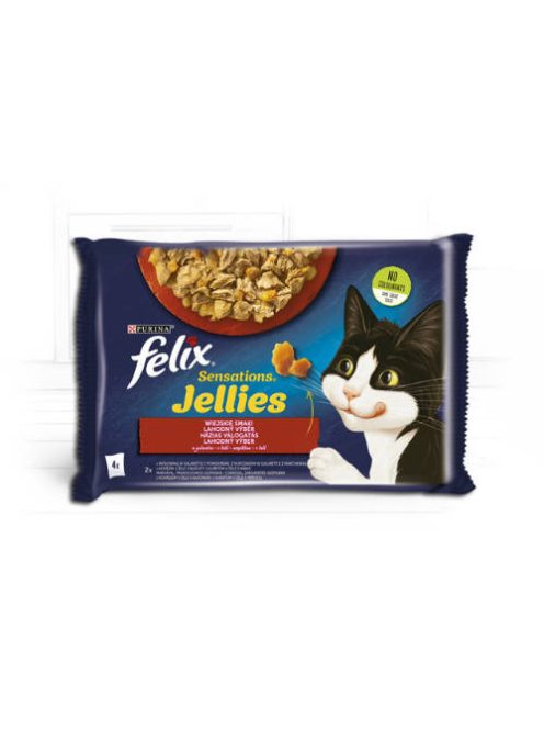 Felix Sensations Jellies (házias válogatás - aszpikban) 4x85g