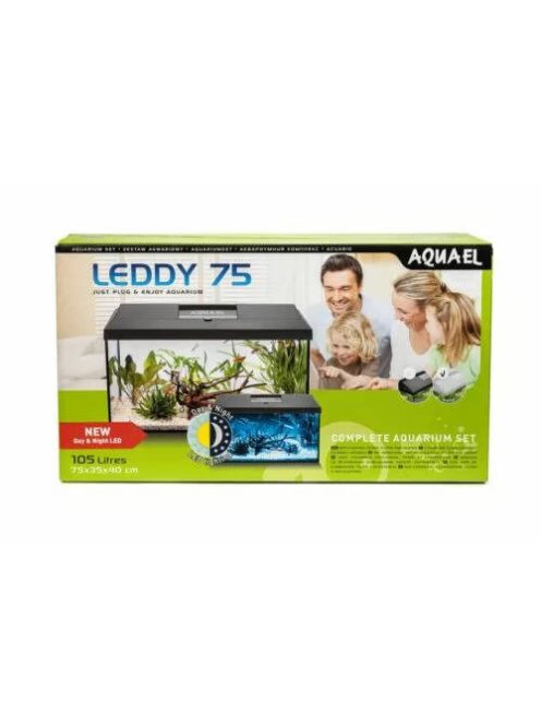 AquaEl Leddy Plus 75 Day&Night black - akvárium szett (fekete) 105liter (75x35x40cm)