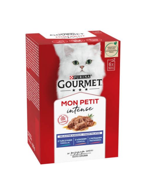 Gourmet Mon Petit (tonhal,lazac,pisztráng) nedvestáp - macskák részére (6x50g)