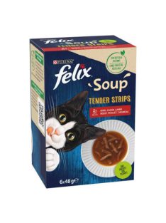   Felix Soup Original - kiegészítő eleség (marha,csirke,bárány) macskák részére (6x48g)
