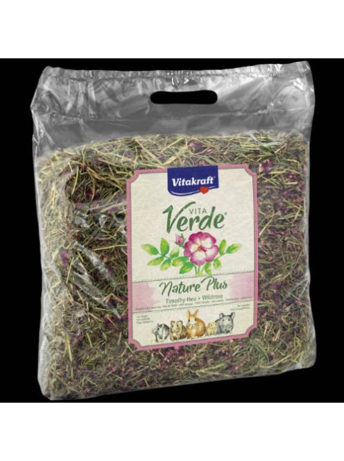 Vitakraft Vita Verde® Heu + Wildrose - Alpesi réti széna (vadrózsával) rágcsálók részére (500g)