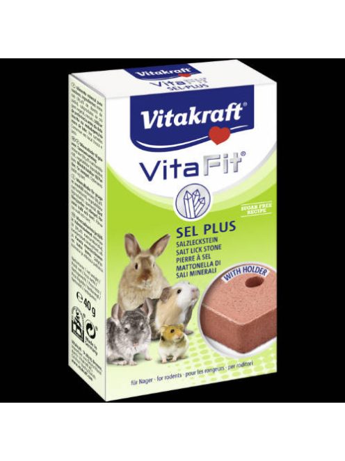 Vitakraft Vita Fit® Sel-plus Salzleckstein - nyalósó (ásványi anyagokkal) rágcsálóknak (40g)