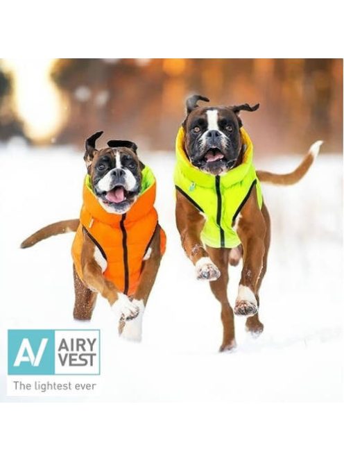 AiryVest kutyaruha kifordítható, S 35,narancs-zöld