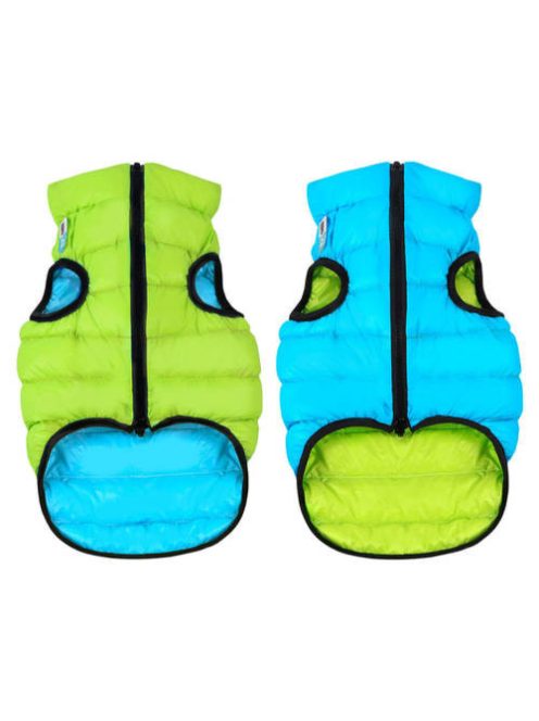 AiryVest kutyaruha kifordítható, M 40, világos zöld-kék