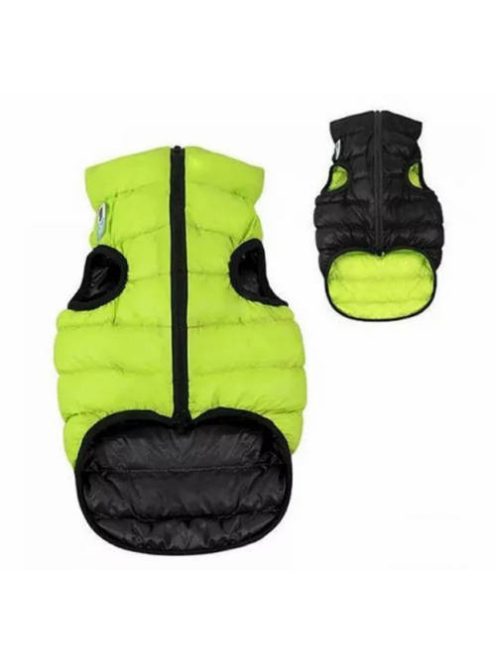AiryVest kutyaruha kifordítható, M 40, világos zöld-fekete