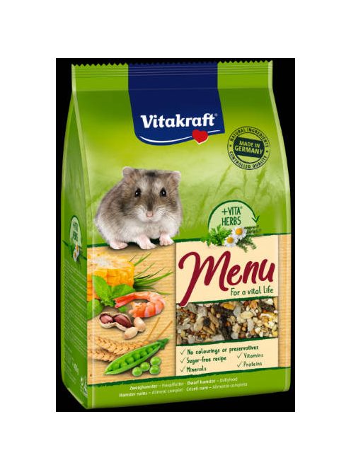 Vitakraft Menu (törpehörcsög) - teljes értékű eledel (400g)