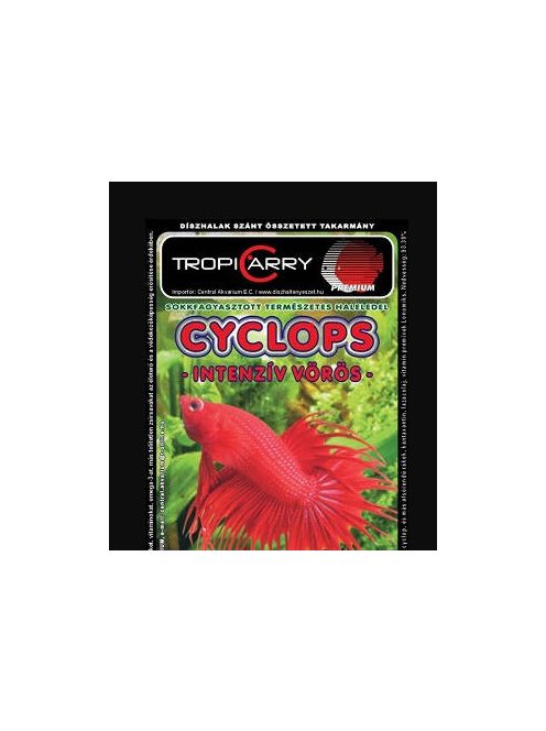 Fagyasztott TropiCarry Cyclops Intensive Red - díszhalak részére (500g)