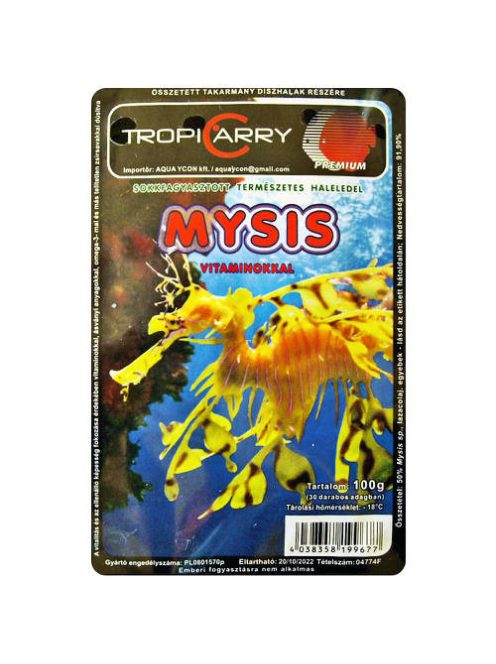 Fagyasztott TropiCarry Mysis - díszhalak részére (100g/30 adag)
