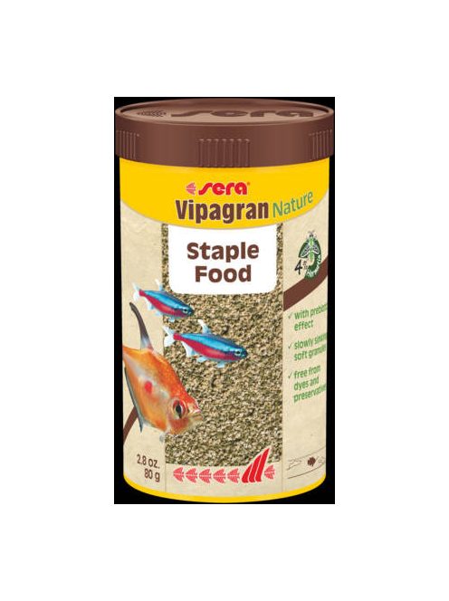 Sera  Nature Vipagran - granulátum táplálék díszhalak számára (250ml/80g)