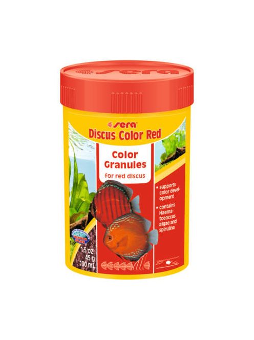 Sera Discus Color Red - granulátum táplálék (vörös) díszhalak részére (100ml)
