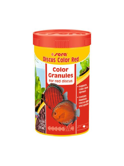 Sera Discus Color Red - granulátum táplálék (vörös) díszhalak részére (250ml)