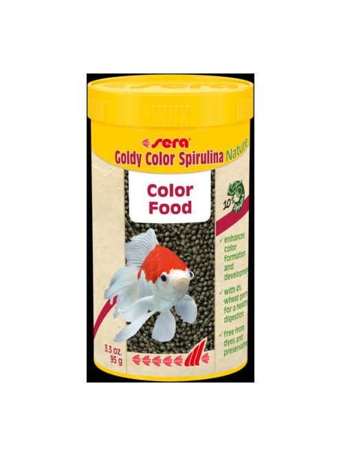 Sera Nature Goldy Color Spirulina - granulátum táplálék aranyhalak számára (250ml)