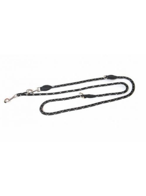 JK9 IDC Felvezető póráz, 12mm*2,2m, kerek, fekete-fluoreszkáló