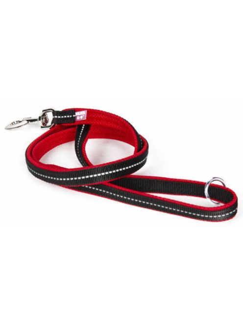 JK9 POWAIR póráz 1,2m fogóval, nagy karabiner, piros