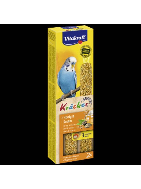 Vitakraft Kracker - Dupla rúd (méz,szezámmag) hullámos papagájok részére (60g)