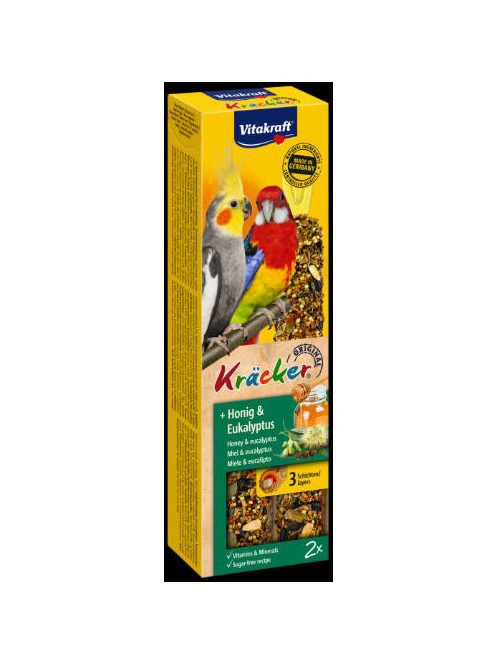 Vitakraft Kracker Dupla Rúd (méz,eukaliptusz) – kiegészítő eleség nagypapagáj részére (180g)