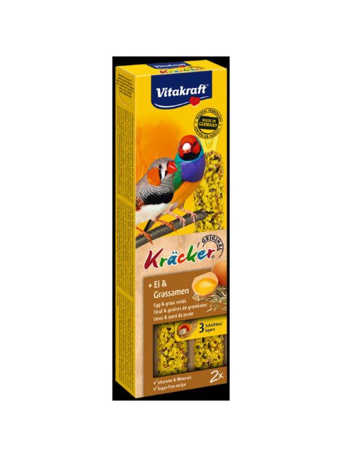 Vitakraft Kracker Dupla Rúd (tojás,fűmag) – kiegészítő eleség exoták részére (55g)