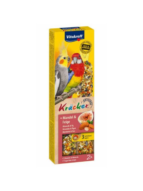 Vitakraft Kracker Dupla Rúd (mandula & füge) – kiegészítő eleség nagypapagáj részére (180g)