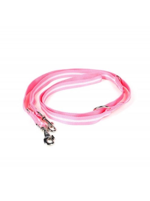 B:Julius K-9 IDC Csőheveder póráz  (25mm/2,2m) pink - foszforeszkáló csíkokkal