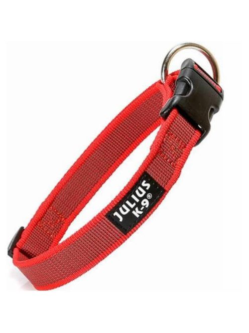 Julius K-9 Color&Gray nyakörv (25mm/39-65cm) piros-szürke