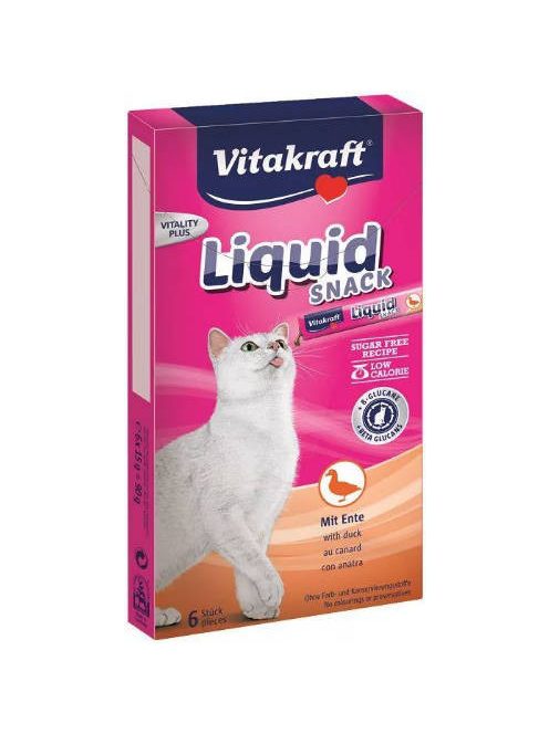 Vitakraft Cat Liquid Snack - jutalomfalat kacsahússal 6*15g