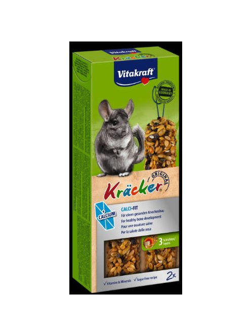 Vitakraft Kracker Dupla Rúd (Calci Fit) – kiegészítő eleség Csincsillák részére (112g)