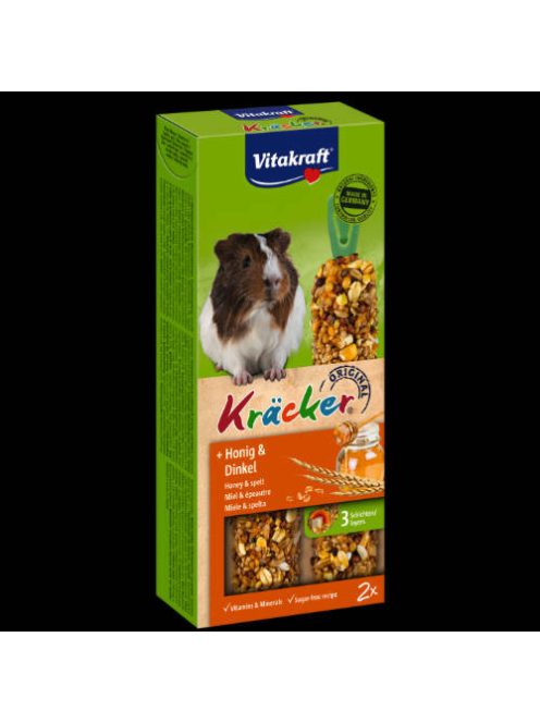 Vitakraft Kracker Dupla Rúd (méz,tönköly) – kiegészítő eleség Tengerimalac részére (112g)