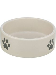 trixie 25222 tál, mancs mintás kerámia 1,4l 20cm, szürke
