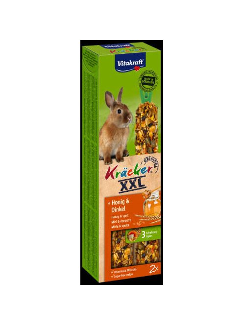 Vitakraft Kracker XXL Dupla Rúd (méz,tönköly) – kiegészítő eleség nyulak részére (180g)