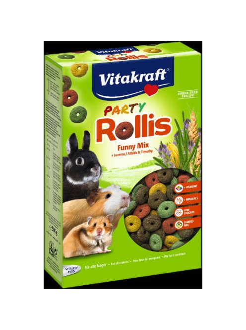 Vitakraft Rollis Party (lucerna,gabona,széna) - kiegészítő eleség rágcsálók részére (500g)