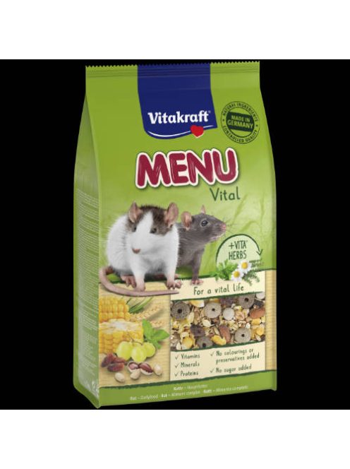 Vitakraft MENU VITAL Ratten - Teljes értékű eledel patkányok részére  (1kg)