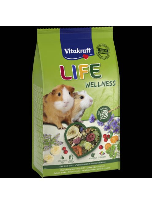 Vitakraft life wellness Cavia - teljes értékű eledel (gabonamentes) tengerimalac részére (600g)