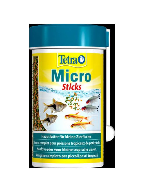 Tetra Micro Sticks - főtáplálék (lebegő, lassan süllyedő) apró díszhalak részére (100ml/45g)