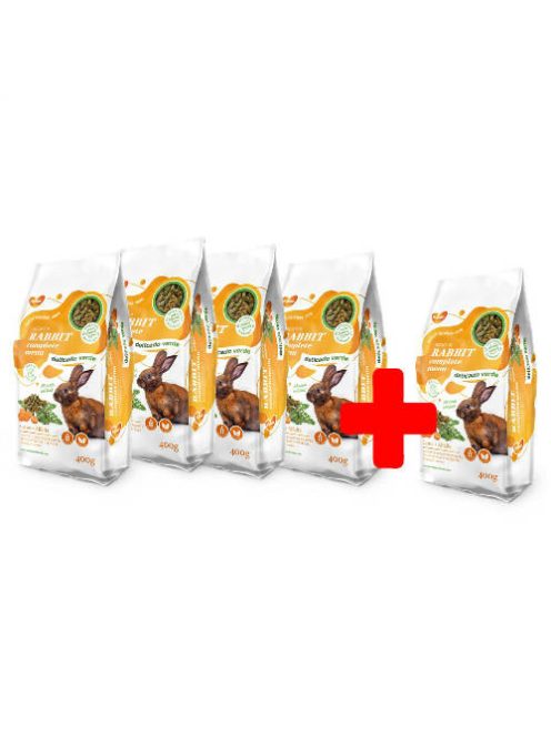 CSOMAG AKCIÓ 4+1: Delicado Verde Complete Menu - Nyúl (5*400g)