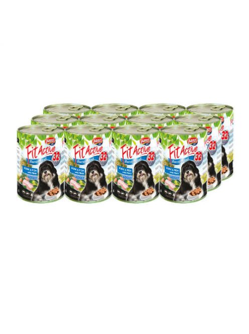 FitActive konzerv dog 12*1240g sertés-hal (CRT)