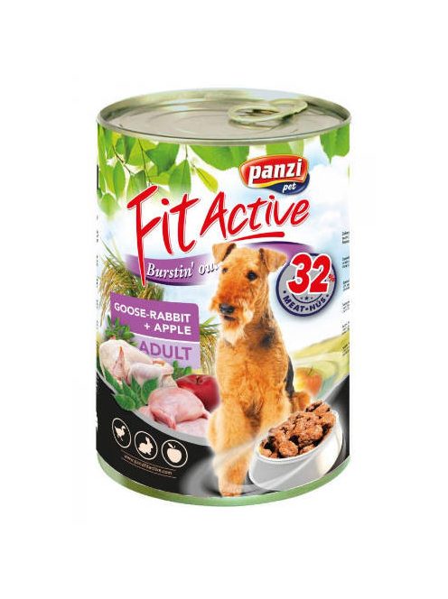FitActive konzerv Adult - nedveseledel (liba,nyúl,alma) felnőtt kutyák részére (1240g)
