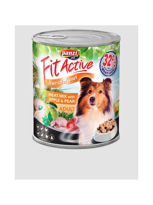 FitActive konzerv Adult - nedveseledel (liba,kacsa,nyúl,pulyka,csirke) felnőtt kutyák részére (800g)