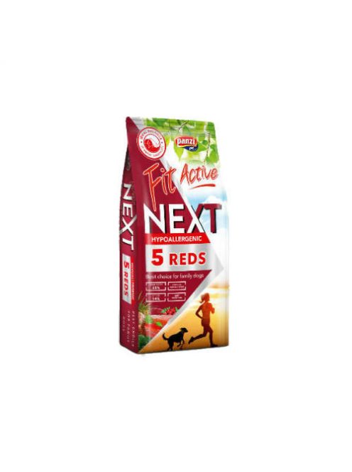 Panzi FitActive Next Hypoallergenic Five Reds Adult (vaddisznó,bárány,marha,bivaly,lazac) száraztáp - Ételallergiás, felnőtt kutyák részére (15kg)
